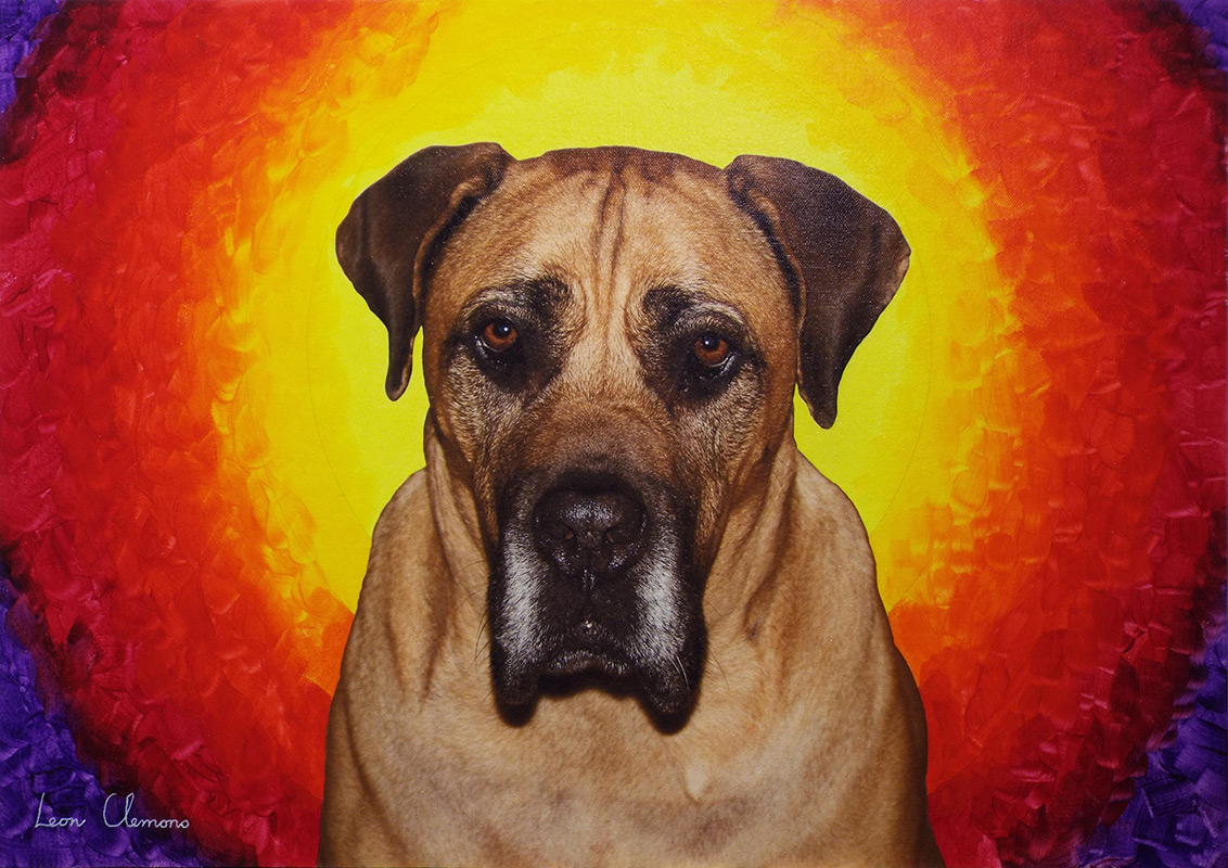 Leon's unique artwork - Boerboel named Dog Clemons