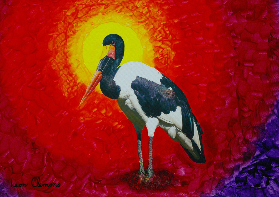 Leon's unique artwork - Stork
