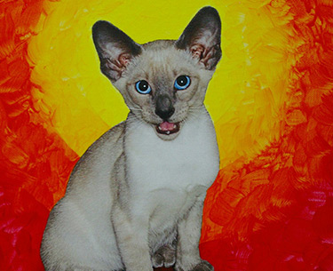 Leon Clemons unique artwork - Kitten named Lion 