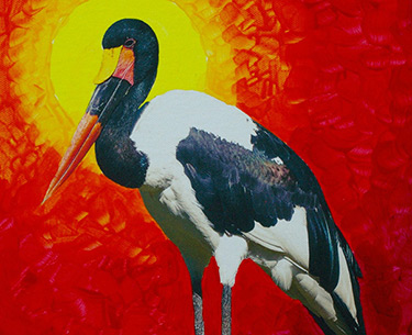 Leon Clemons unique artwork - Stork