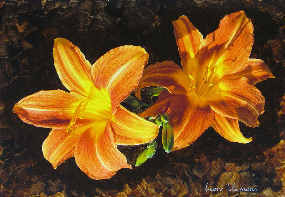 Leon's super realistic artwork - Golden Lillies