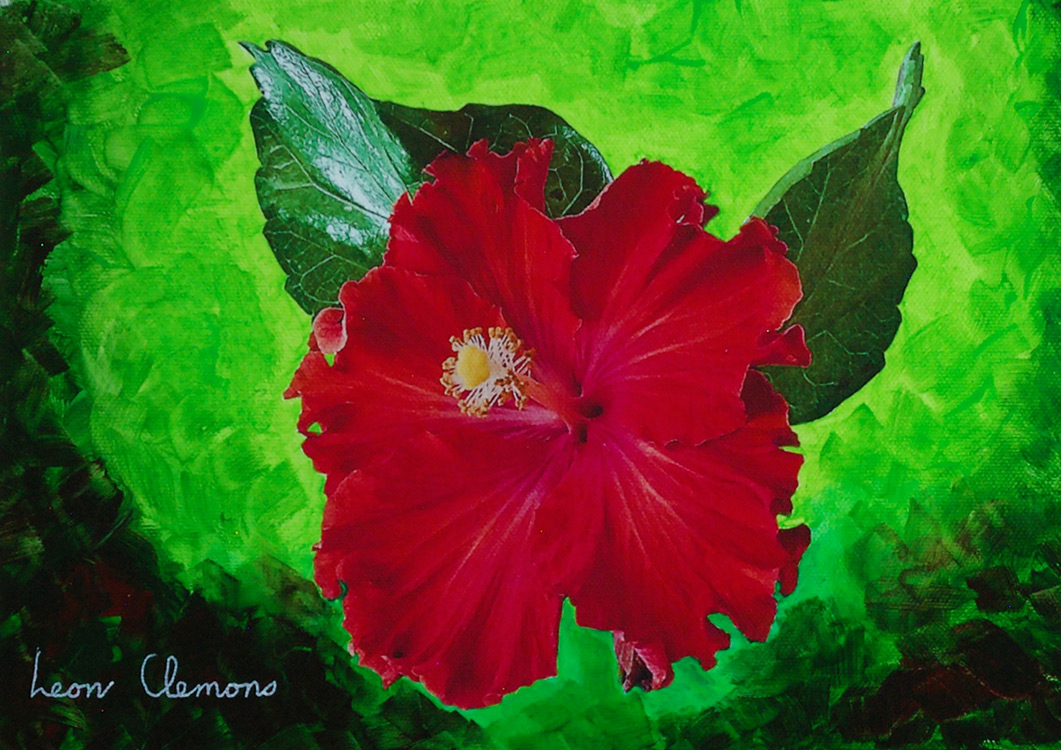 Leon's super realistic artwork - Hibiscus 3