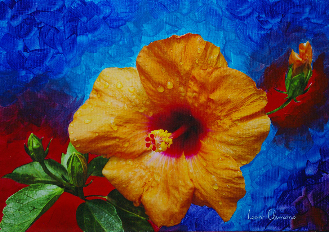 Leon's super realistic artwork - Hibiscus 7