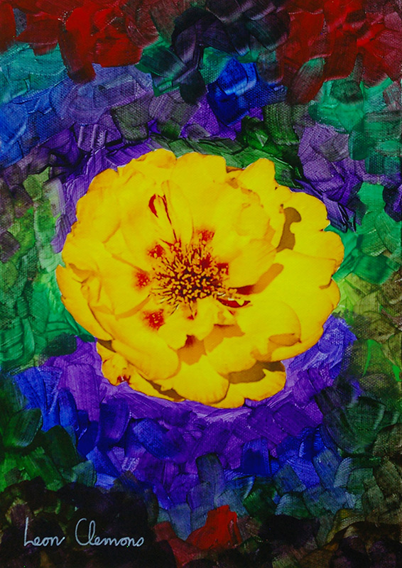 Leon's super realistic artwork - Moss Rose 1