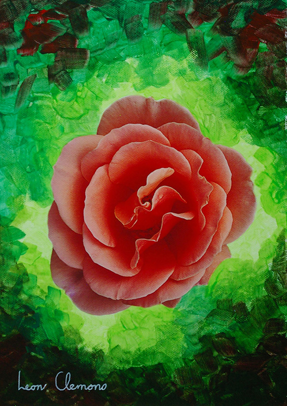 Leon's super realistic artwork - Rose Pesca