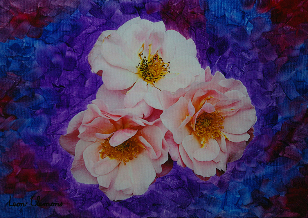 Leon's super realistic artwork - Rose Trio 1