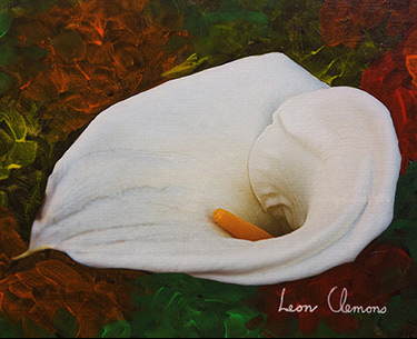 Leon Clemons super-realistic art - Arum Lily 2