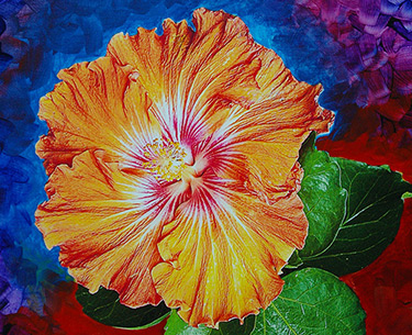 Leon Clemons super-realistic art - Hibiscus 6