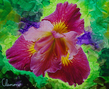 Leon Clemons super-realistic art - Louisianna Iris