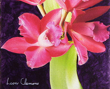 Leon Clemons super-realistic art - Orchid 4