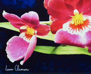 Leon Clemons super-realistic art - Orchid 5
