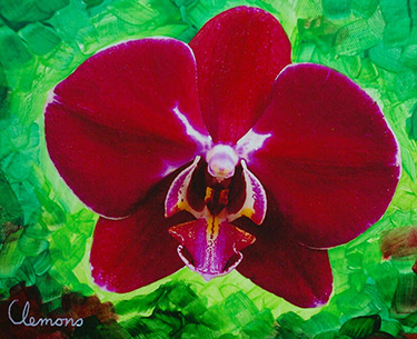 Leon Clemons super-realistic art - Orchid 6