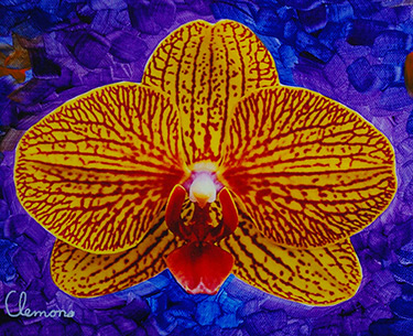 Leon Clemons super-realistic art - Orchid 7