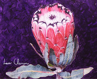 Leon Clemons super-realistic art - Protea 1