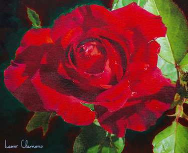 Leon Clemons super-realistic art - Rose Magnificent