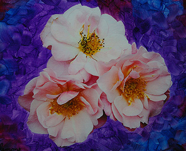 Leon Clemons super-realistic art - Rose Trio 1