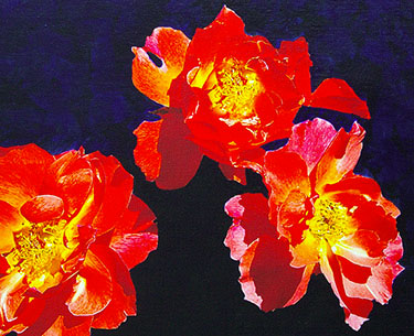 Leon Clemons super-realistic art - Rose Trio 2