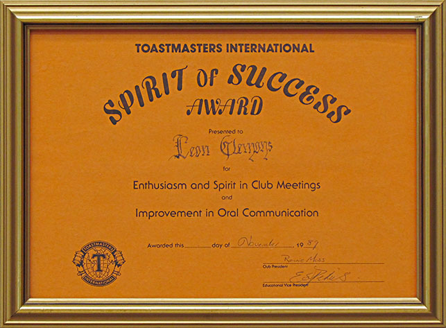 Leon Clemons DTM awarded