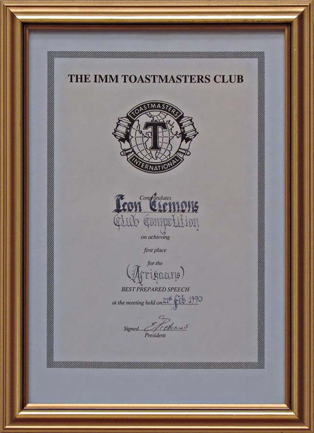 Leon Clemons DTM awarded