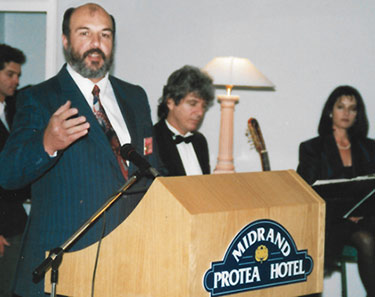 Leon overcame his stuttering became a member of Toasmasters International, and achieved his DTM