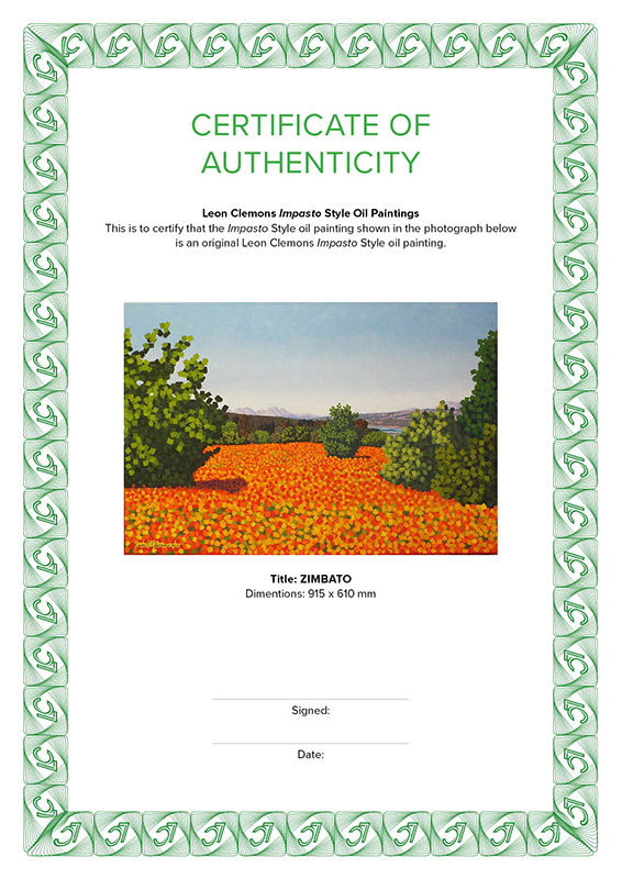 Leon Clemons Certificate of authenticity