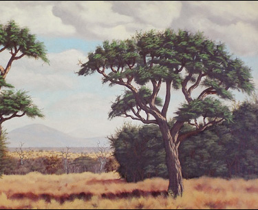 Leon Clemons realistic art - Acacia Landscape