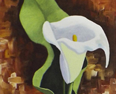 Leon Clemons realistic artwork - Arum Lillies Triptych