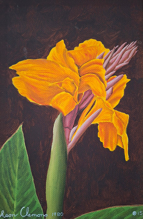 Leon's realistic painting - Orange Kanna