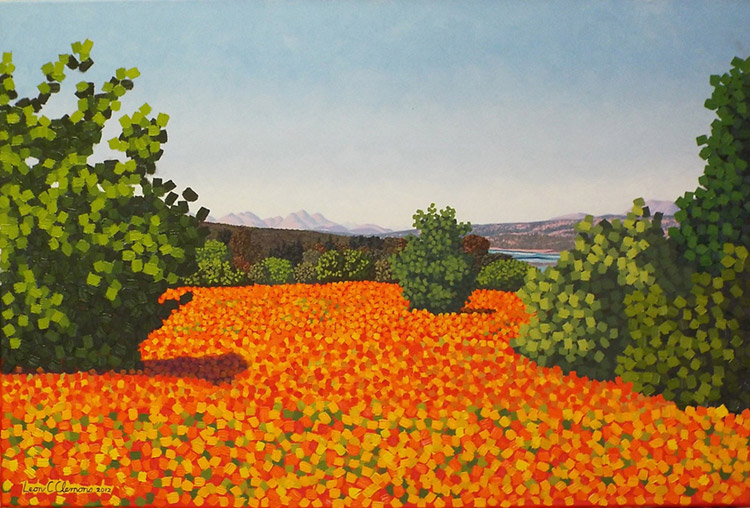 Leon's impasto artwork - Westcoast in Bloom